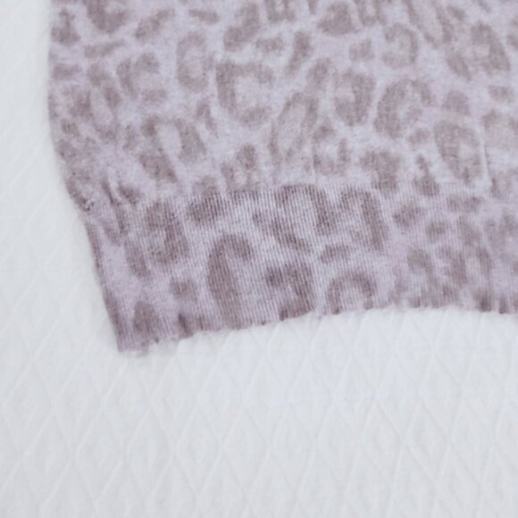 Banana Republic Petite- Cool Lavender Grey Cheetah Print Pullover Sweater - Picture 4 of 10
